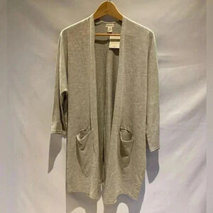 Donni Sandwash Pinstripe Open-Front Cardigan, OSFM, NWT